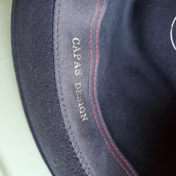 Capas Design Ladies Black Fedora Hat Lite Felt 100% Wool Size M - Picture 7 of 8